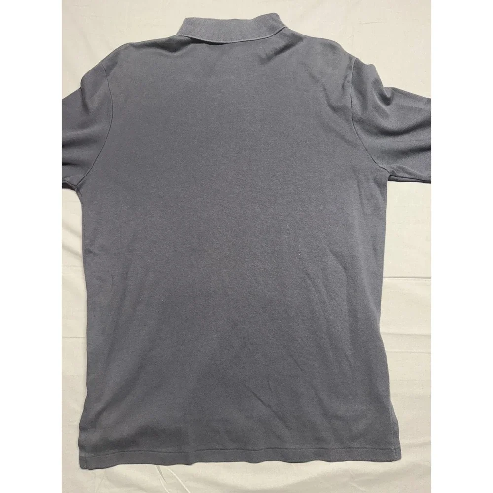 Polo Ralph Lauren Mens Gray Long Sleeve Custom Fit Polo Shirt Large L Red Pony